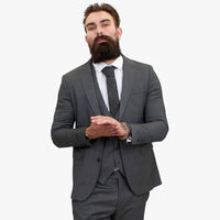 Happy Gentleman MIROLE harmaa mittatilaustyönä tehty kolmiosainen villapuku