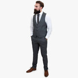 Happy Gentleman MIROLE harmaa mittatilaustyönä tehty kolmiosainen villapuku