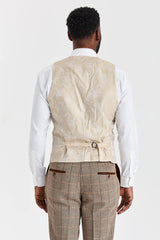 Harrisin ruskea tweed-puku ja Mayfair Stone -liivi