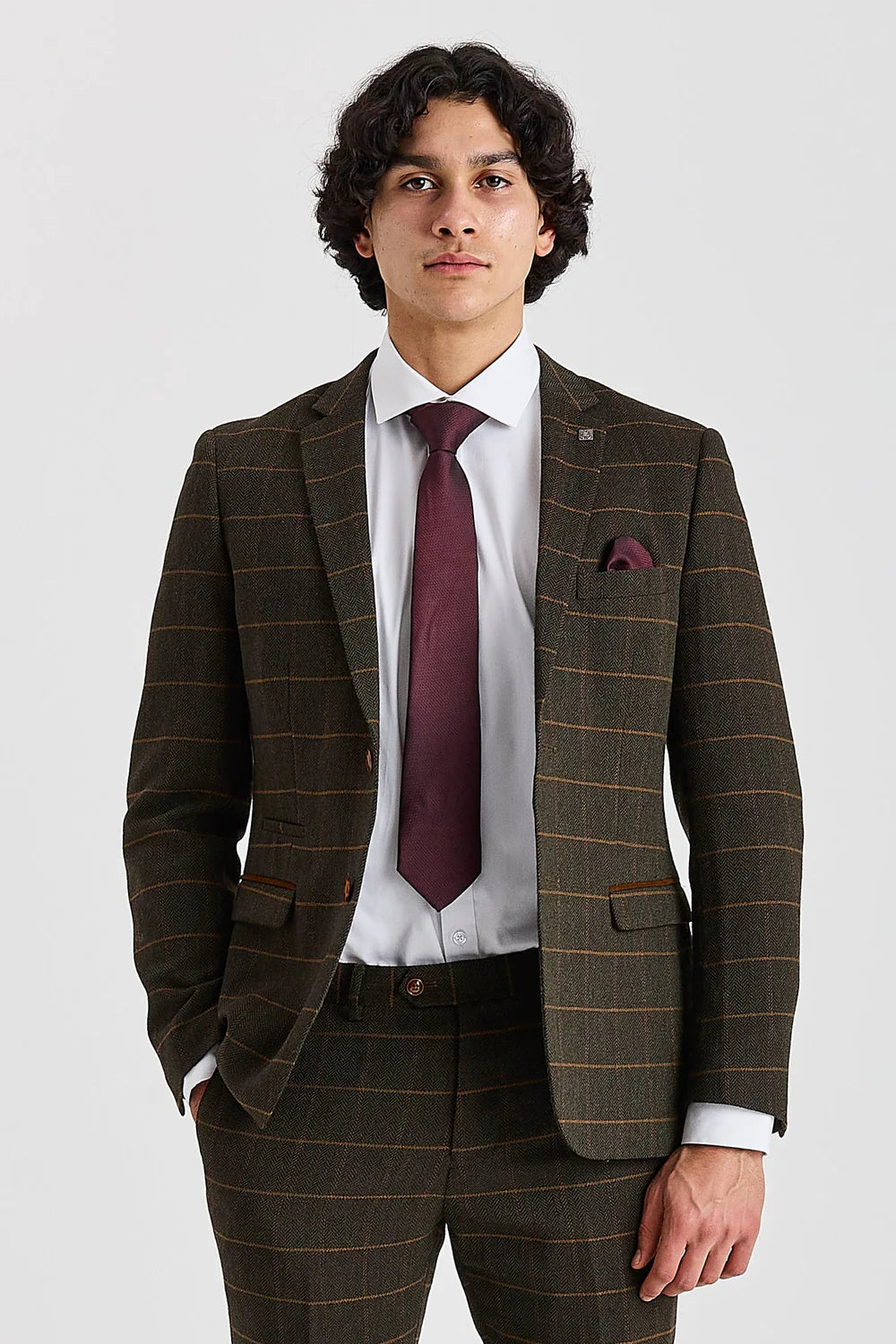 Harris - Vihreä tweed-kalanruotokuvioinen tweed-bleiseri