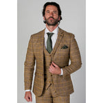Harris - Miesten ruskea tweed-bleiseri