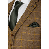Harris - Miesten ruskea tweed-bleiseri