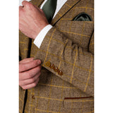 Harris - Miesten ruskea tweed-bleiseri