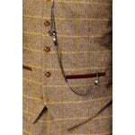 Harris - Miesten ruskea tweed-liivi