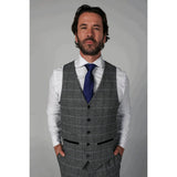 Harris - Miesten harmaa tweed-liivi