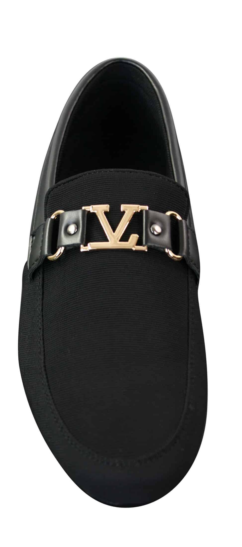 Fiorello HD0112-03 - Miesten ikoniset mustat laivastonsiniset italialaistyyliset slip-on-kengät, tyylikkäät rentoa loaferit, mokkasiinit ja ajokengät