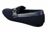 Fiorello HD0112-03 - Miesten ikoniset mustat laivastonsiniset italialaistyyliset slip-on-kengät, tyylikkäät rentoa loaferit, mokkasiinit ja ajokengät