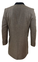 Kalanruotokuvioinen tweed-päällystakki ¾-tuumainen, tammi