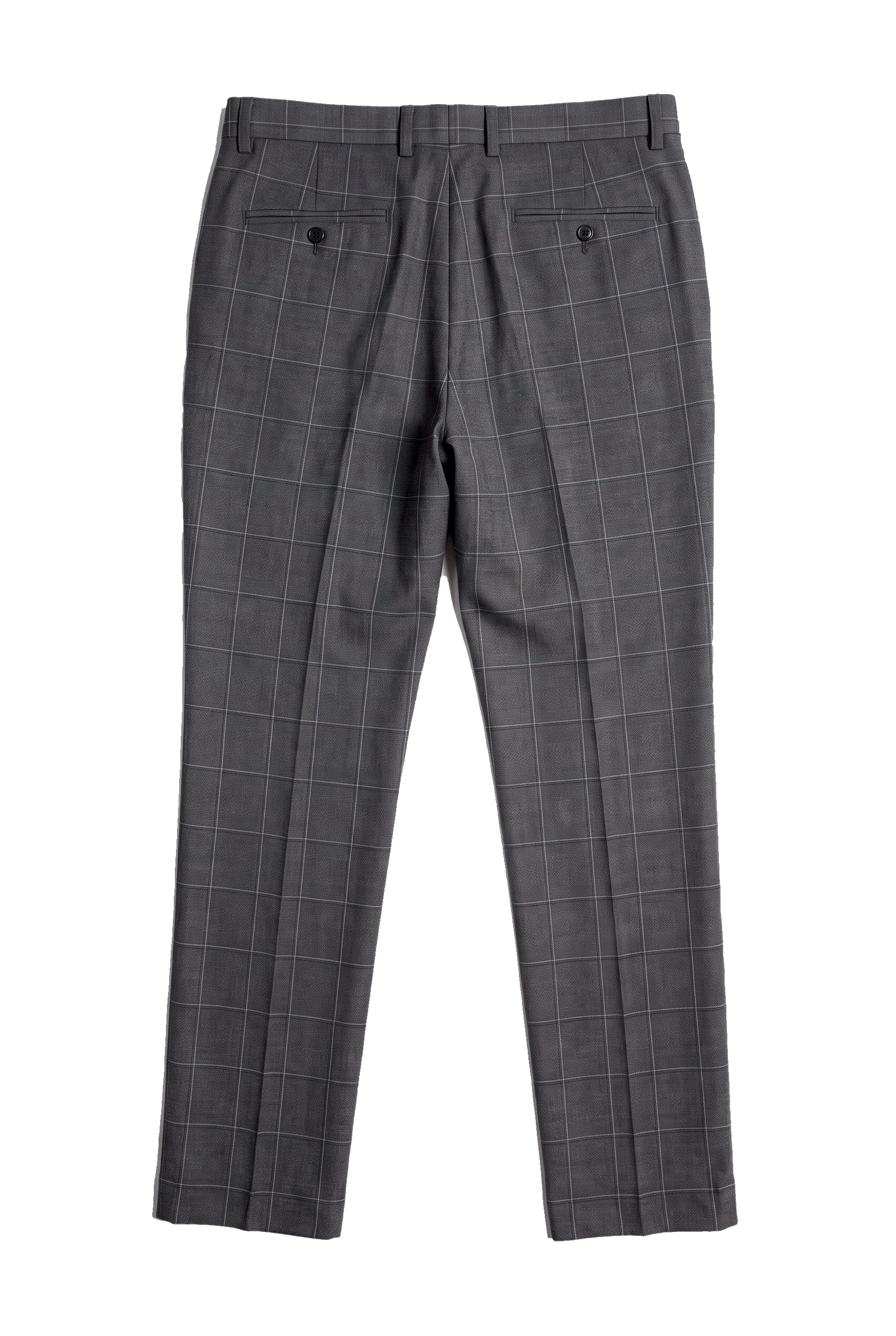 Hobbs - Miesten harmaat ruutuhousut, vintage retro, tyylikkäät häähousut