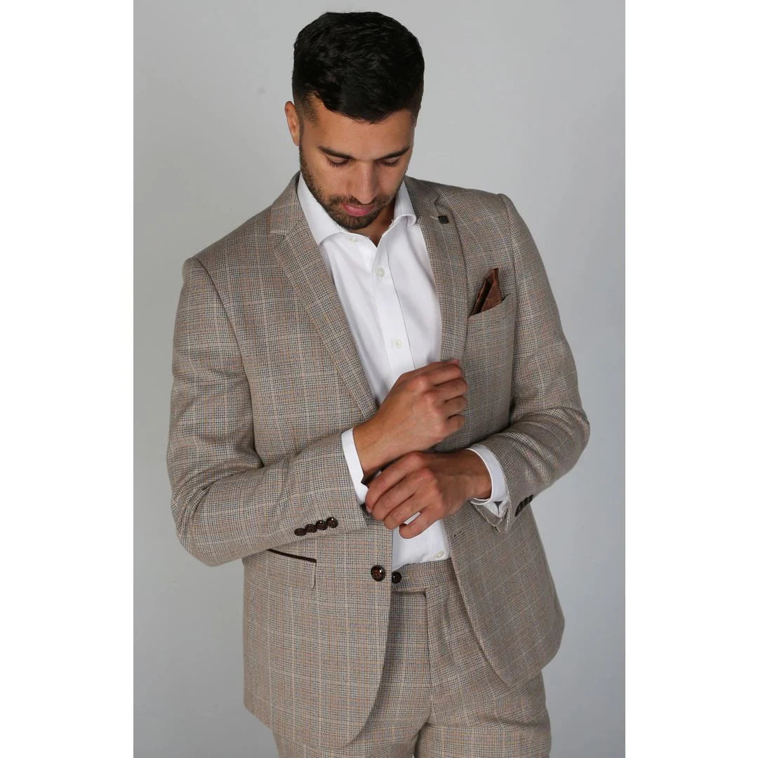 Holland - Miesten beige ruutubleiseri