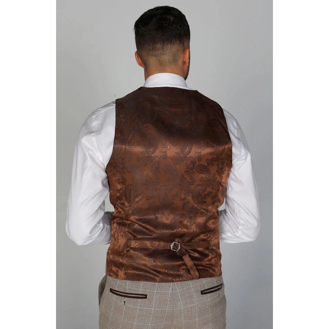 Holland - Miesten beige ruutuliivi