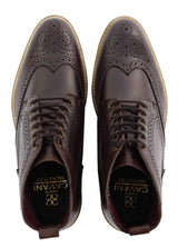 Miesten brogue-nilkkurit ruskeat