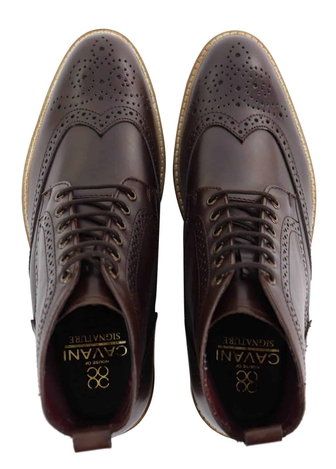 Miesten brogue-nilkkurit ruskeat