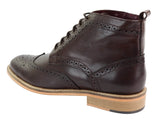 Miesten brogue-nilkkurit ruskeat