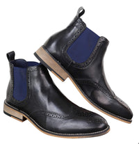 Miesten mustat tai ruskeat slip-on-cheal-saappaat - Cavani Hound