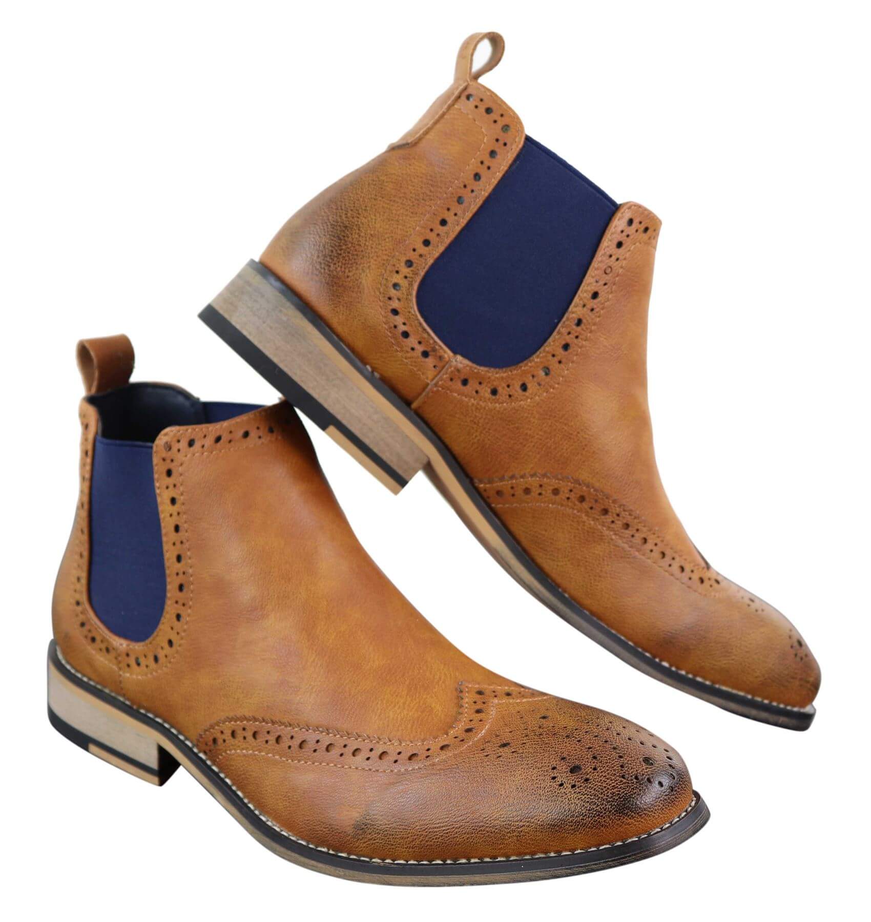 Miesten mustat tai ruskeat slip-on-cheal-saappaat - Cavani Hound