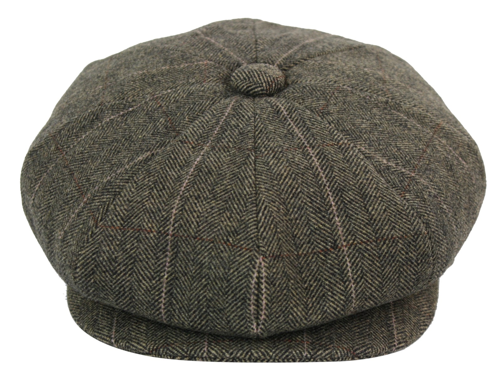Miesten tweed-ruutukuvioinen Peaky Blinders -lippis