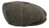 Miesten tweed-ruutukuvioinen Peaky Blinders -lippis