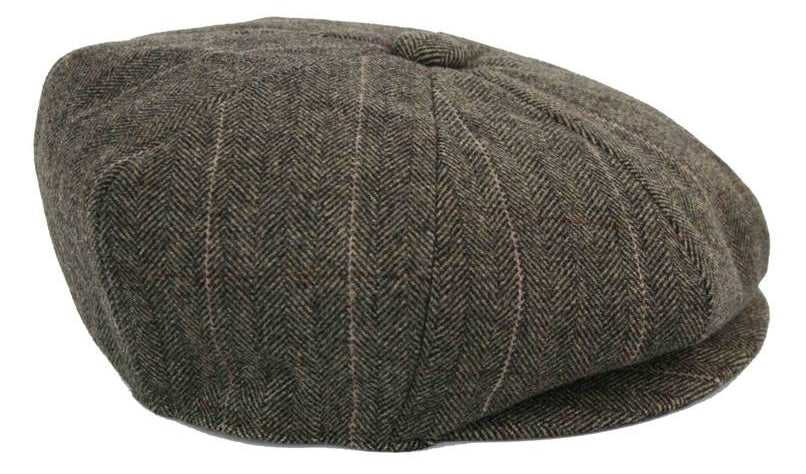 Miesten tweed-ruutukuvioinen Peaky Blinders -lippis