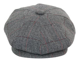 Miesten tweed-ruutukuvioinen Peaky Blinders -lippis