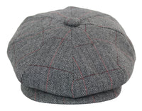 Miesten tweed-ruutukuvioinen Peaky Blinders -lippis