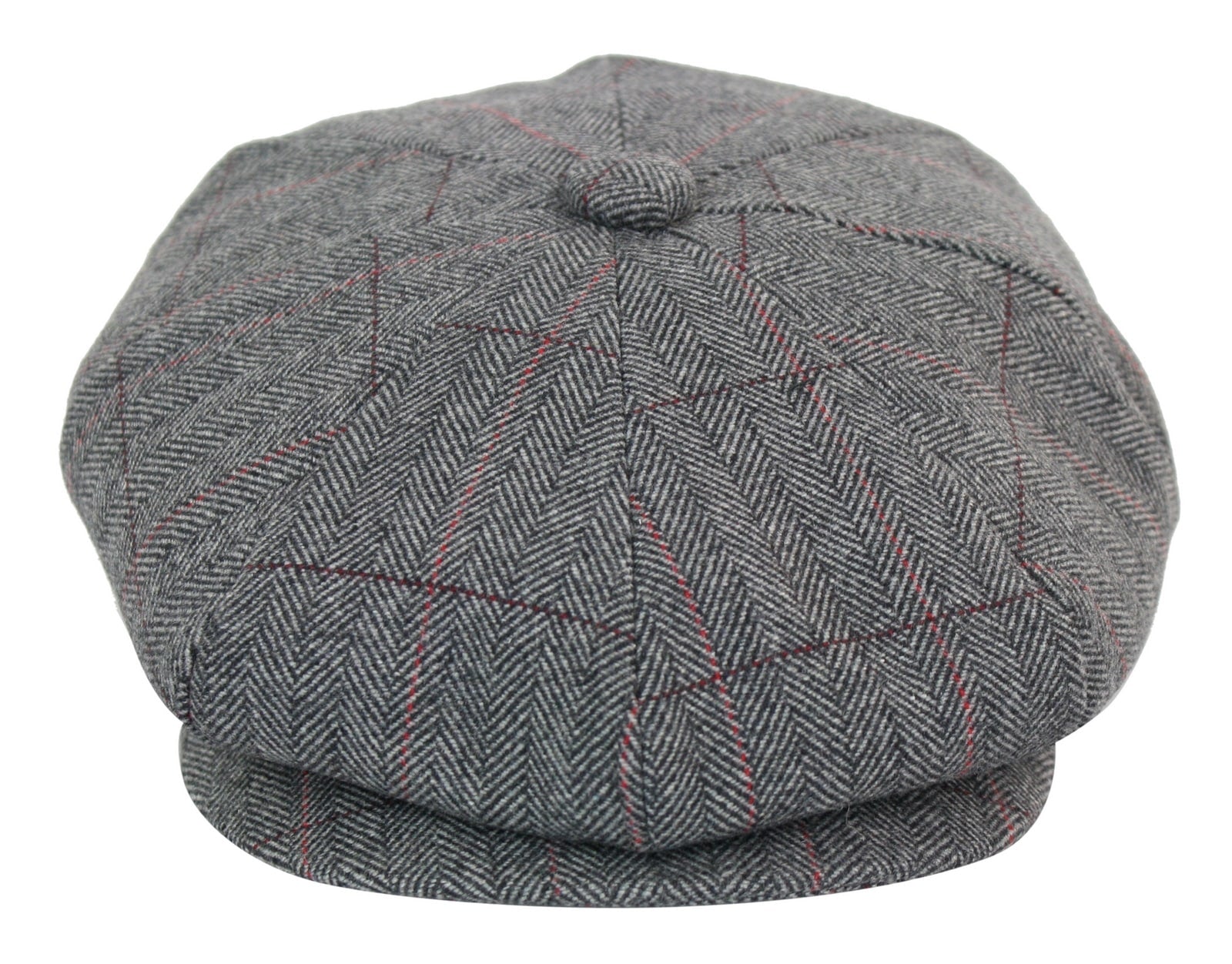 Miesten tweed-ruutukuvioinen Peaky Blinders -lippis