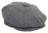Miesten tweed-ruutukuvioinen Peaky Blinders -lippis