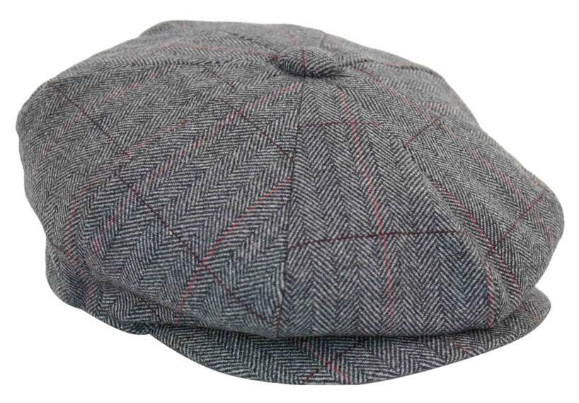 Miesten tweed-ruutukuvioinen Peaky Blinders -lippis