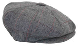 Miesten tweed-ruutukuvioinen Peaky Blinders -lippis