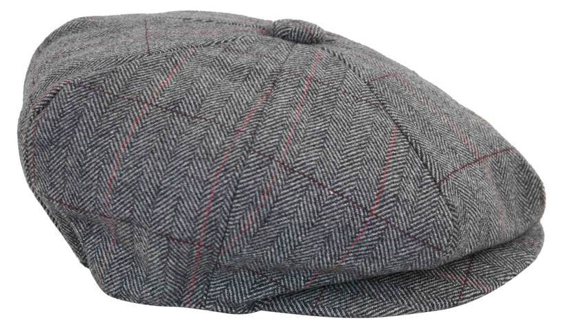 Miesten tweed-ruutukuvioinen Peaky Blinders -lippis