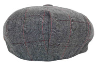 Miesten tweed-ruutukuvioinen Peaky Blinders -lippis