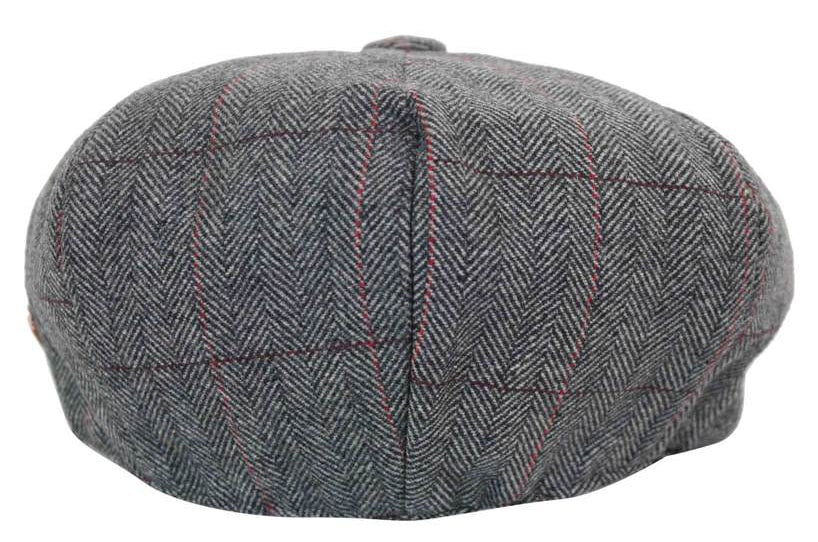 Miesten tweed-ruutukuvioinen Peaky Blinders -lippis