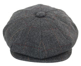 Miesten tweed-ruutukuvioinen Peaky Blinders -lippis