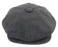 Miesten tweed-ruutukuvioinen Peaky Blinders -lippis