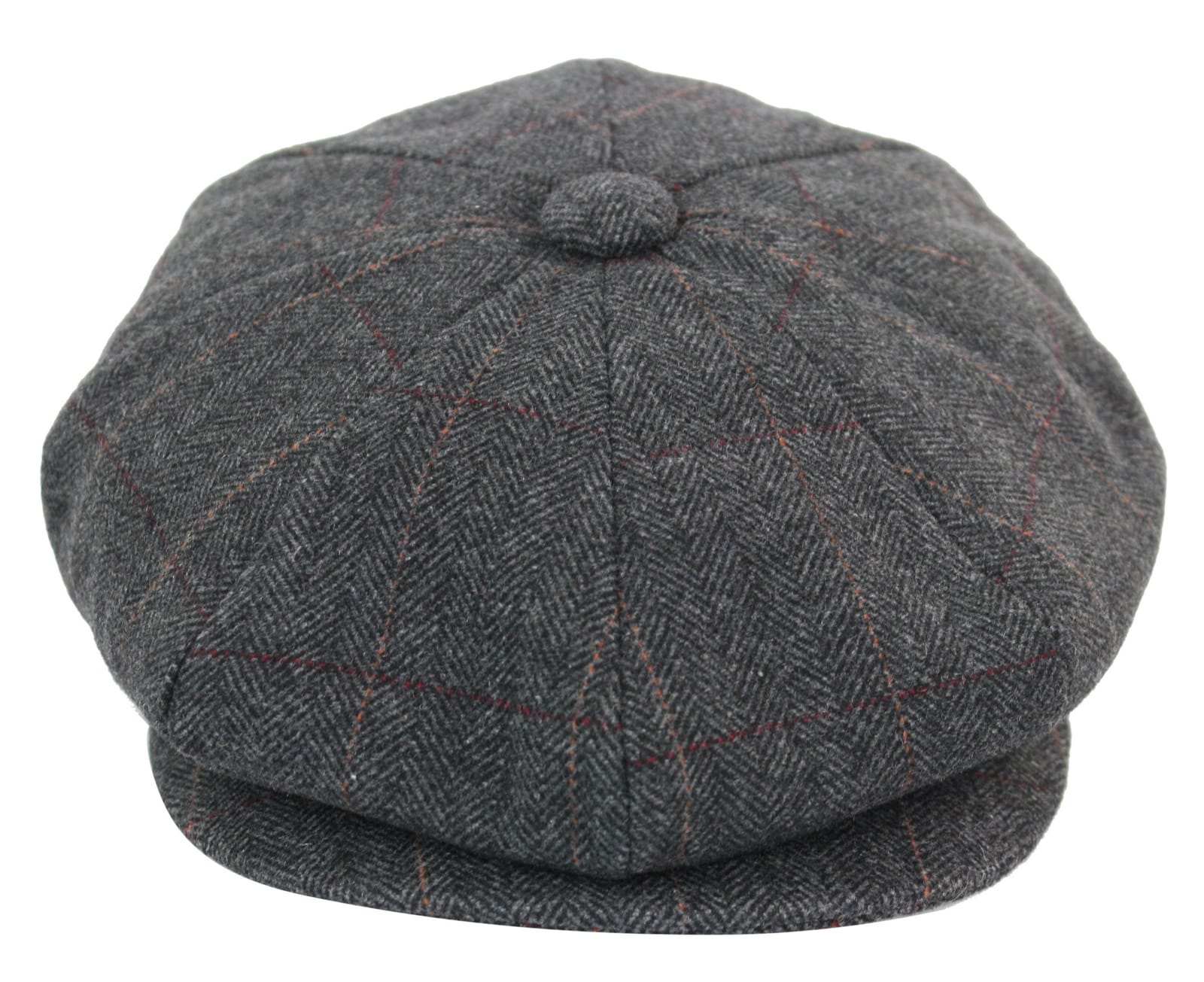 Miesten tweed-ruutukuvioinen Peaky Blinders -lippis