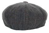 Miesten tweed-ruutukuvioinen Peaky Blinders -lippis