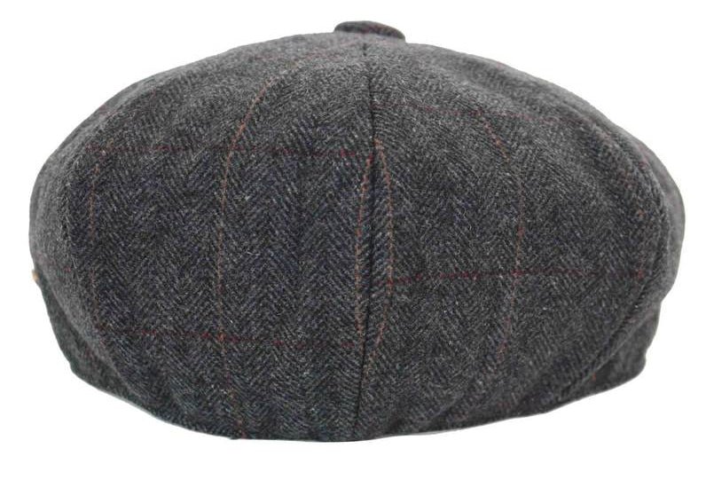 Miesten tweed-ruutukuvioinen Peaky Blinders -lippis