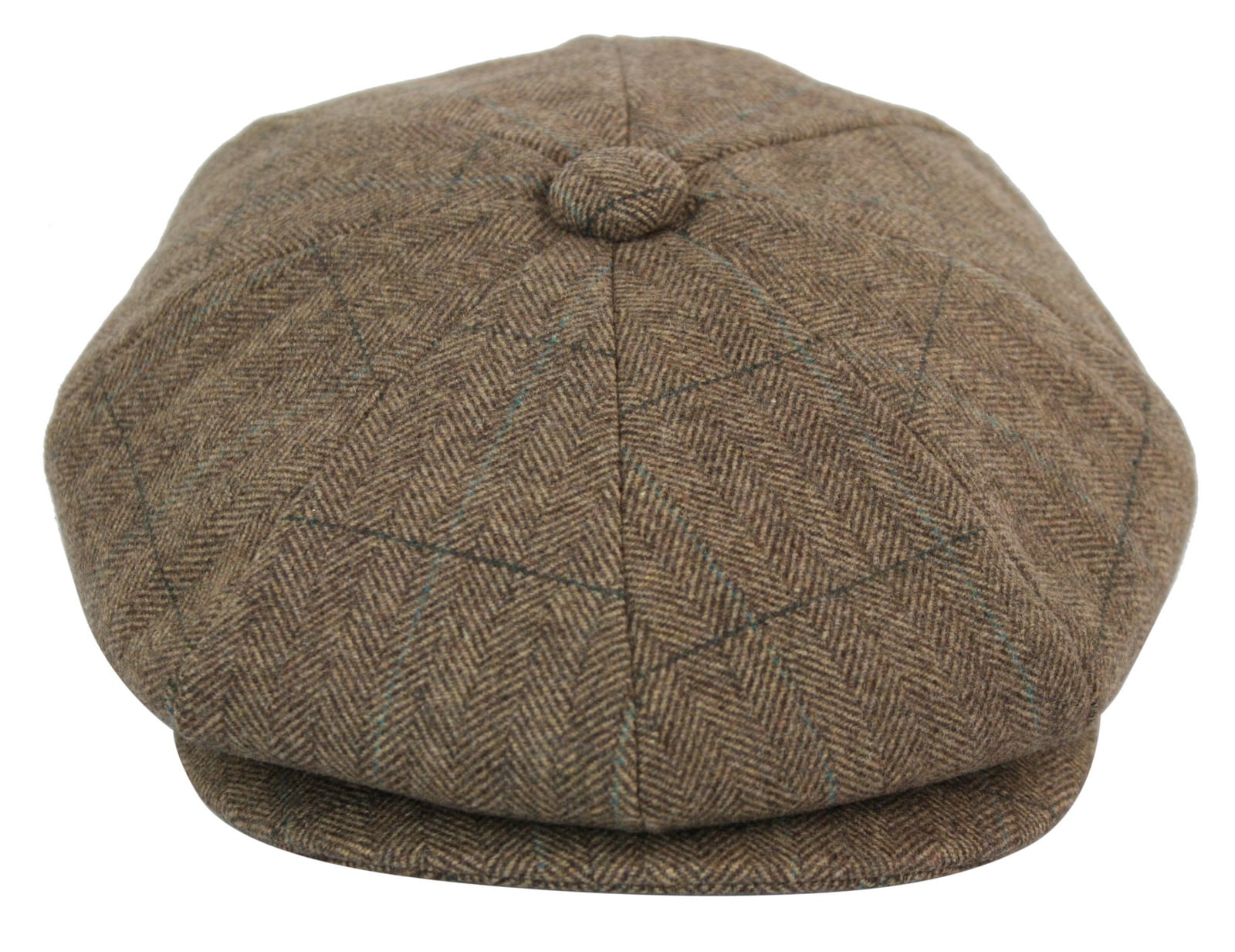 Miesten tweed-ruutukuvioinen Peaky Blinders -lippis