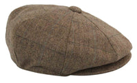 Miesten tweed-ruutukuvioinen Peaky Blinders -lippis