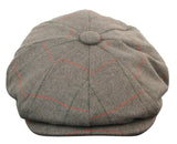 Miesten tweed-ruutukuvioinen Peaky Blinders -lippis