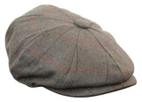 Miesten tweed-ruutukuvioinen Peaky Blinders -lippis