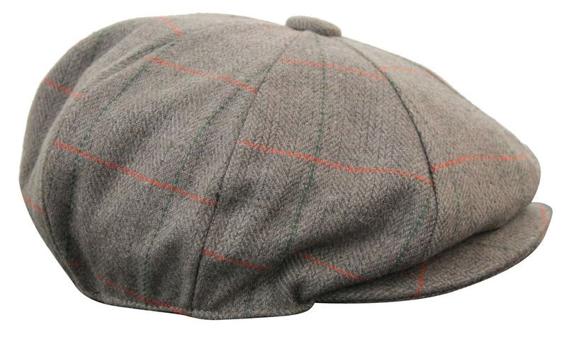 Miesten tweed-ruutukuvioinen Peaky Blinders -lippis