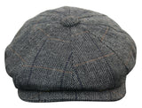 Miesten tweed-ruutukuvioinen Peaky Blinders -lippis