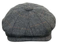 Miesten tweed-ruutukuvioinen Peaky Blinders -lippis