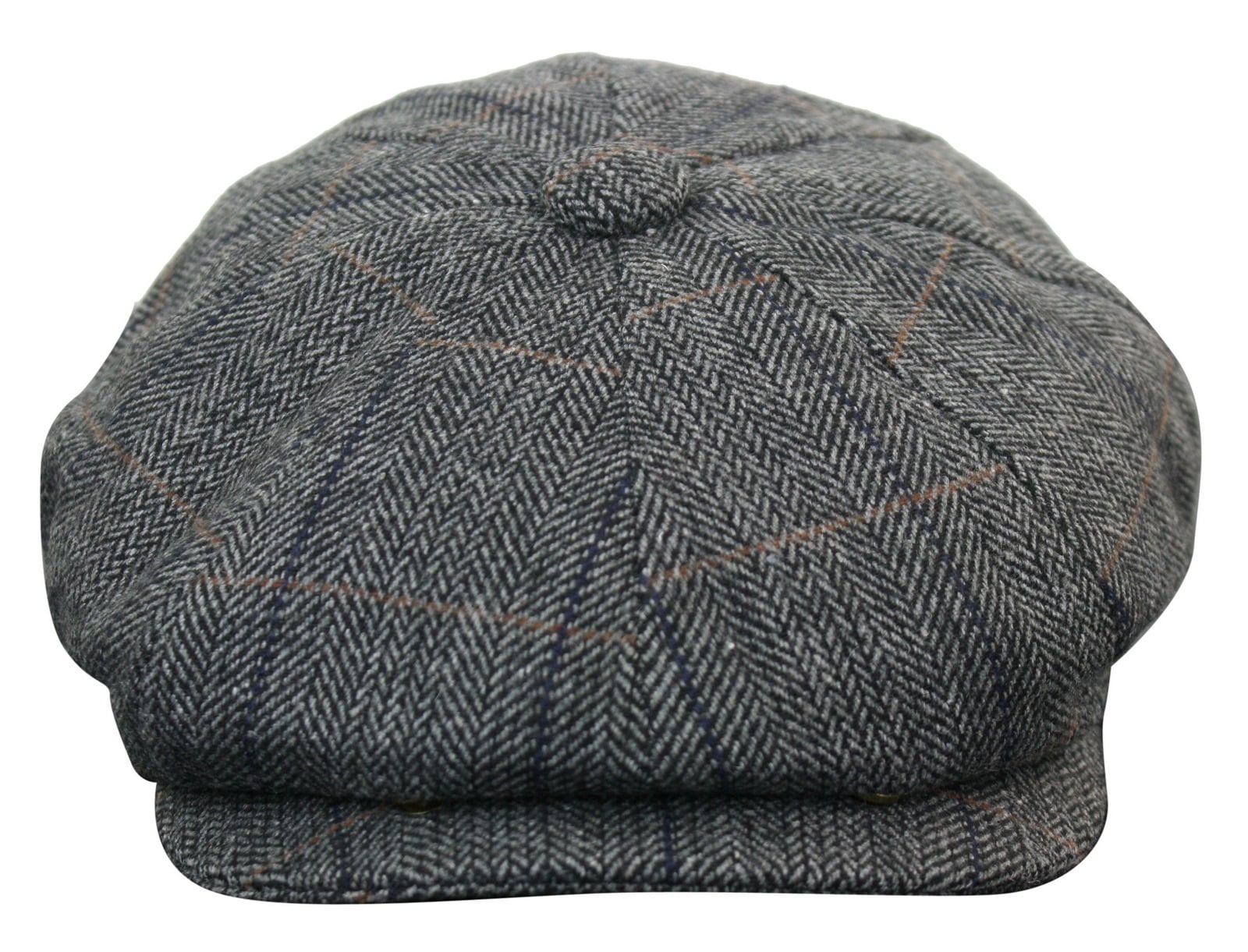 Miesten tweed-ruutukuvioinen Peaky Blinders -lippis