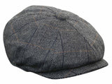 Miesten tweed-ruutukuvioinen Peaky Blinders -lippis