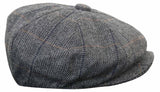 Miesten tweed-ruutukuvioinen Peaky Blinders -lippis