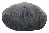 Miesten tweed-ruutukuvioinen Peaky Blinders -lippis