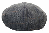 Miesten tweed-ruutukuvioinen Peaky Blinders -lippis
