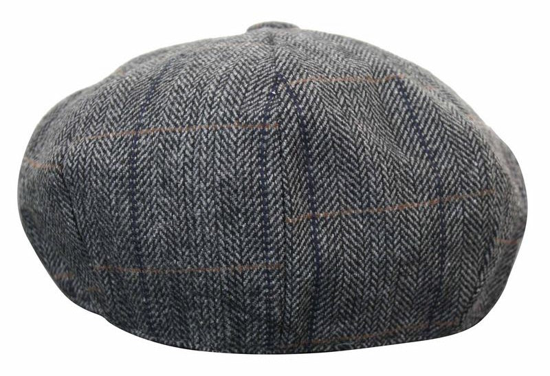 Miesten tweed-ruutukuvioinen Peaky Blinders -lippis